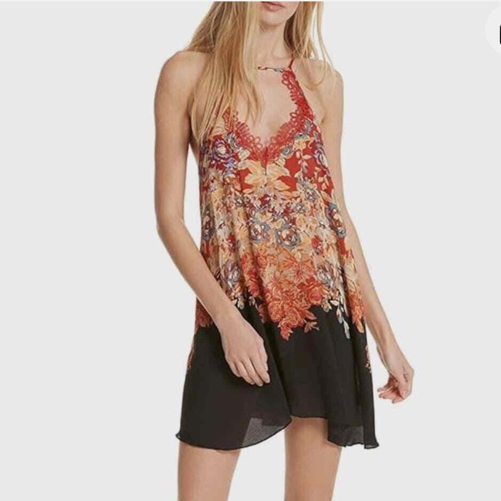 Free People Intimately Floral Haze Printed Mini Slip Dress Size XS